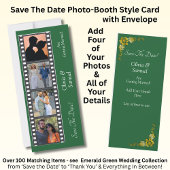 Carte Photo Booth Style Save The Date Flat Card