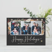 Carte Photo botanique de Joyeux Joyeux Fêtes (Debout devant)