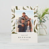 Carte photo bronzé de vacances des branches | (Debout devant)