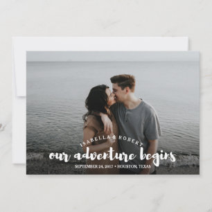 Carte Photo brosse moderne notre aventure personnalisée