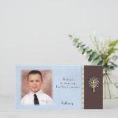 Carte photo Brown religieux bleu (Debout devant)