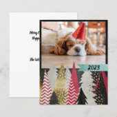 Carte Photo Budget Rouge Noir  (Devant / Derrière)