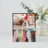 Carte Photo Budget Rouge Noir  (Debout devant)