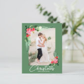 Carte photo Budget Tropical Floral Christmas (Debout devant)