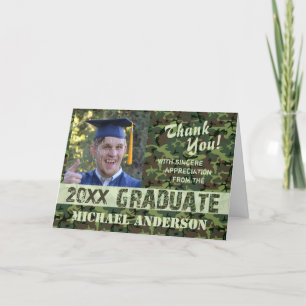 carte photo Camouflage 2023 du Merci de graduation