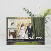 Carte photo chic intemporel du Merci trois de (Debout devant)