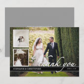 Carte photo chic intemporel du Merci trois de (Devant / Derrière)