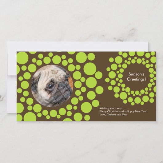 Carte photo-Chocolat de Noël moderne Brown (Devant)