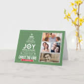 Carte Photo Christian Christmas Card Voici Christ JOY (Fleur jaune)