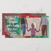 Carte photo "Christmas Reds & Greens" (Devant / Derrière)