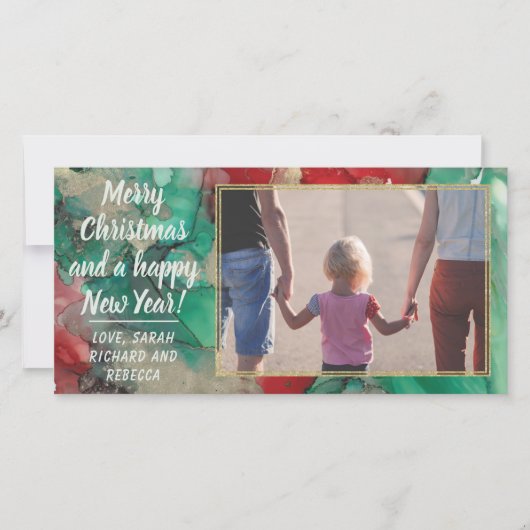 Carte photo "Christmas Reds & Greens" (Devant)