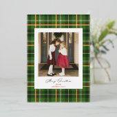 Carte photo classique de Noël avec huile d'or (Debout devant)