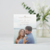 Carte Photo Classique Élégante Moderne Enregistrer La Da (Debout devant)