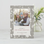 Carte photo classique moderne Silver Lights (Debout devant)