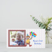 Carte photo Clown d'anniversaire (Debout devant)