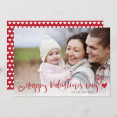 Carte photo Coeurs Heureuses Saintes-Valentin (Devant / Derrière)