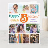 Carte Photo Collage 10 Nom de l'image et tout âge Annive (Devant)