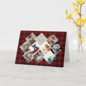 Carte Photo Collage Cadeau - Buffalo Plaid Thème - Ajout (Fleur jaune)