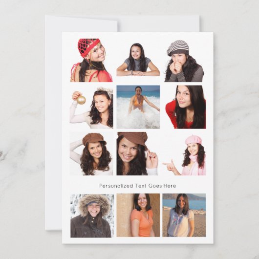Carte Photo Collage Douze Photo Personnalisée (Devant)
