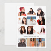 Carte Photo Collage Douze Photo Personnalisée (Devant / Derrière)