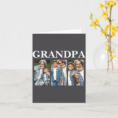 Carte Photo Collage Grandpa D Gift (Fleur jaune)