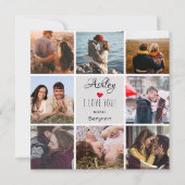 Carte Photo Collage ''I Love You'' Saint-Valentin (Devant)