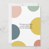 Carte Photo Collage | Joyeux Vacances coloré béni (Dos)