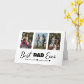 Carte Photo Collage Meilleure Fête des pères papa jamais (Fleur jaune)