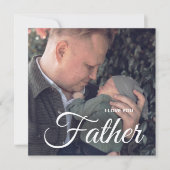 Carte Photo Collage moderne I Love You Fête des pères Ca (Devant)