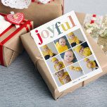 Carte Photo Collage moderne|Joyeux Joyeux Joyeux Joyeux<br><div class="desc">Photo Collage moderne|Joyeux Joyeux Joyeux Joyeux Fête Colorée</div>