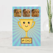 Carte Photo Collage Number 1 Dad Trophy (Devant)