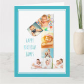 Carte Photo Collage Numéro 1 Premier anniversaire du gar (Devant)