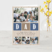 Carte Photo Collage Rustique Bois Fête des pères Motif (Fleur jaune)