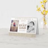 Carte Photo Collage Rustique Meilleur papa Fête du Père (Fleur jaune)