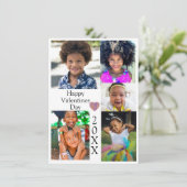 Carte Photo Collage Valentines Heart Custom Year (Debout devant)
