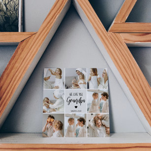 Carte Photo Collage We Love You Grand-Père Cadeau