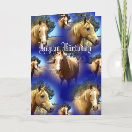 Carte Photo Collarge Joyeux Anniversaire De Palomino Zazzle Be