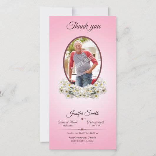 Carte photo commémoratif de Merci (Devant)