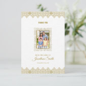 Carte photo commémoratif de Merci (Debout devant)