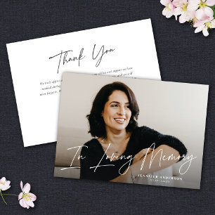 Carte photo commémoratif moderne en mémoire d'amou