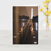 Carte Photo commémorative de mur de vétérans du Vietnam (Fleur jaune)