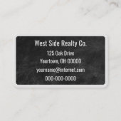 Carte photo commercial en cuir noir (Dos)