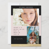 Carte photo Comp 3 Acteur de modèle en noir rose (Dos)