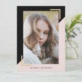 Carte photo Comp 3 Acteur de modèle en noir rose (Debout devant)