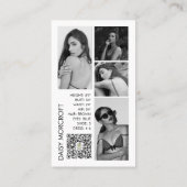 Carte photo comp Acteur de modèle professionnel mo (Dos)