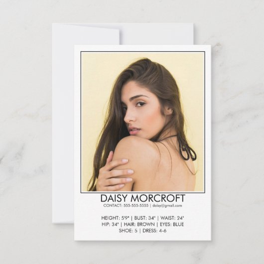 Carte photo comp Acteur de modèle professionnel mo (Devant)