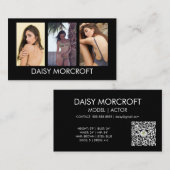 Carte photo comp Acteur de modèle professionnel mo (Devant / Derrière)