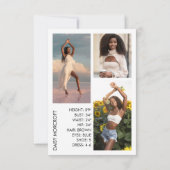 Carte photo comp Acteur de modèle professionnel mo (Dos)