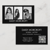 Carte photo comp Acteur de modèle professionnel mo (Devant / Derrière)