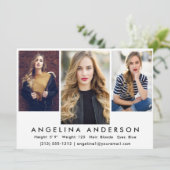 Carte photo Comp. modèle Actor 3 | Front blanc (Debout devant)